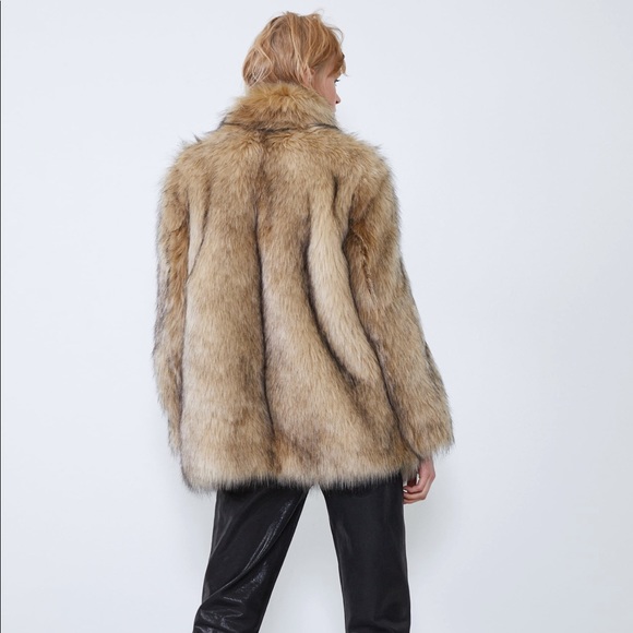 Zara faux fur jacket with matching faux fur boots - Picture 2 of 13